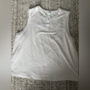 Lululemon Classic Fit Cotton Blend Tank Top in Bone
